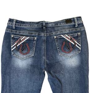 Flamingo Western Horseshoe Jeans Size 2XL Stretch